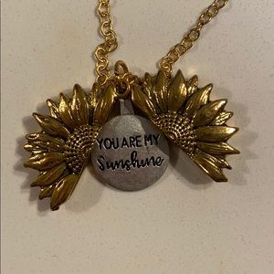 “You Are My Sunshine” Sunflower Necklace